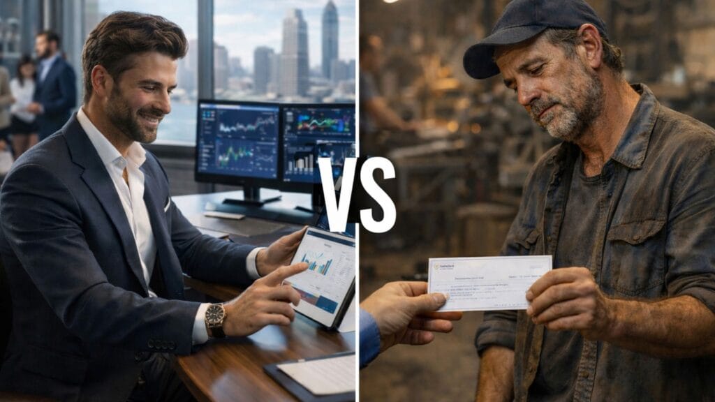 Portada del artículo "Mentalidad de creador de riqueza vs mentalidad de trabajador: dos formas opuestas de entender el dinero"