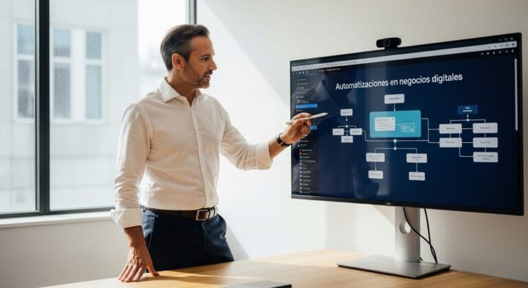 Portada del artículo "Automatización en negocios digitales qué tareas conviene delegar a sistemas"